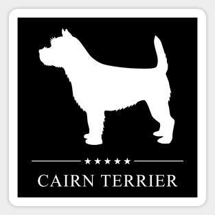 Cairn Terrier Dog White Silhouette Magnet